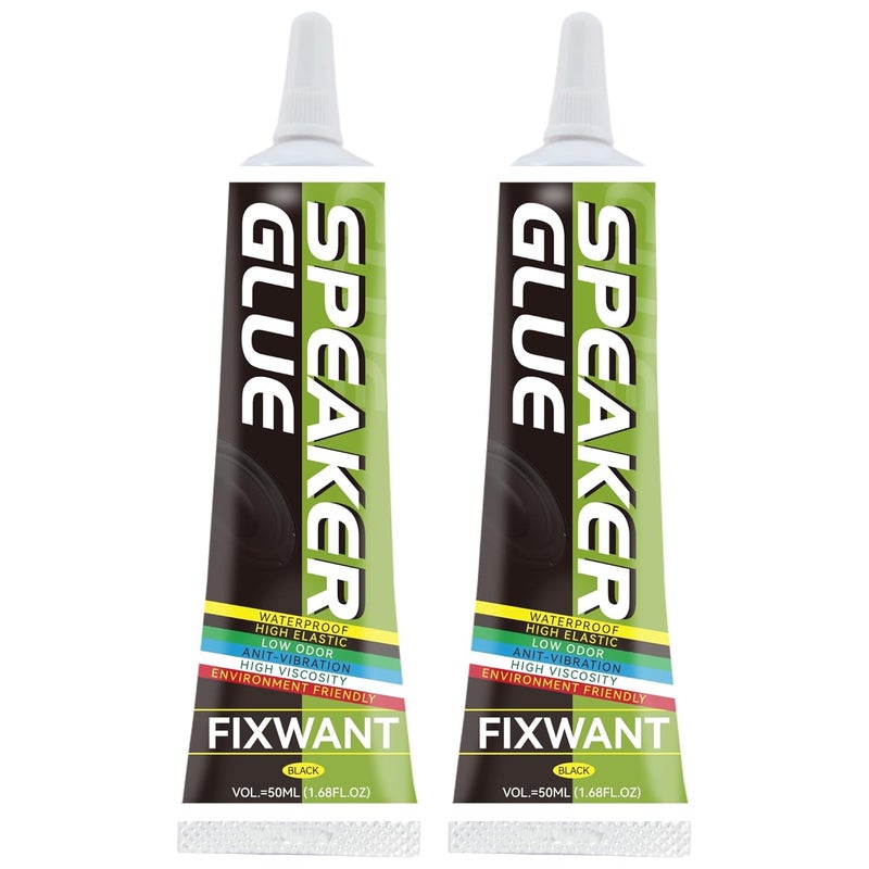 FIXWANT Loud Speaker Repair Glue Foam Side Dust Cap Rubber Edge Cone Basin Strong Adhesive 50ML/1.68 fl.oz (2) - Image 1